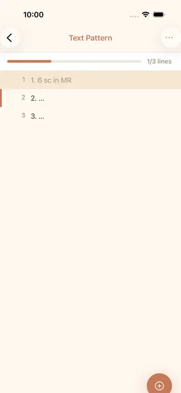 cromu app pattern viewer with line-by-line text tracking and drawing overlay