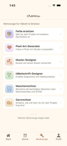 cromu App Kreativwerkzeuge mit Pixel-Art-Generator und Muster-Designer