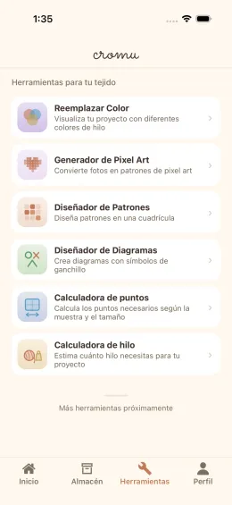 Herramientas creativas de cromu incluyendo generador de pixel art y diseñador de patrones