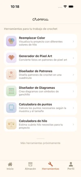 Herramientas creativas de cromu incluyendo generador de pixel art y diseñador de patrones