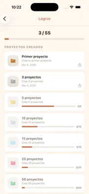 Pantalla de logros de cromu mostrando insignias desbloqueadas y progreso